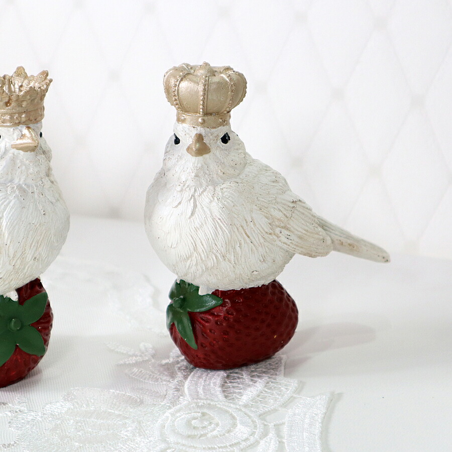 楽天市場】ストロベリー バードオブジェ 2種より選択アンティーク