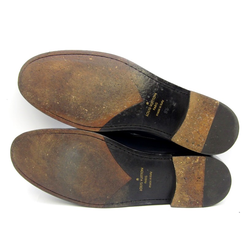 楽天市場】【中古】LOUIS VUITTON ルイヴィトン 9.5 レザーローファー