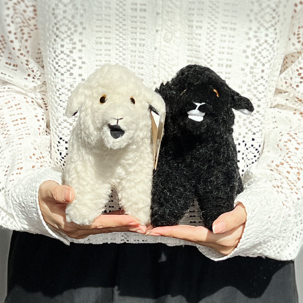 美品】ニュージーランド 羊 ひつじ ぬいぐるみ Rony Ram シープスキン