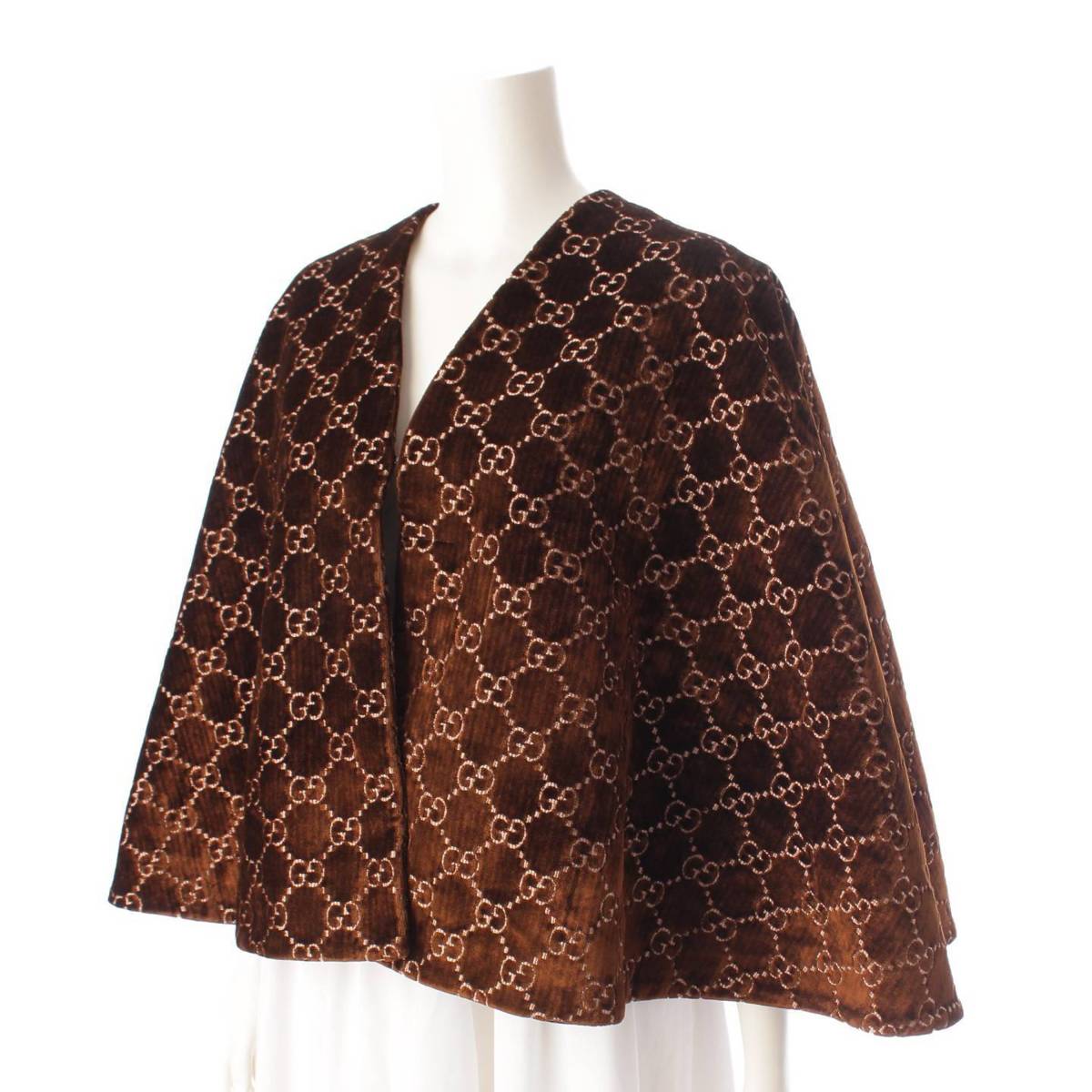 楽天市場】【グッチ】Gucci GG ベルベット ポンチョ ケープ コート