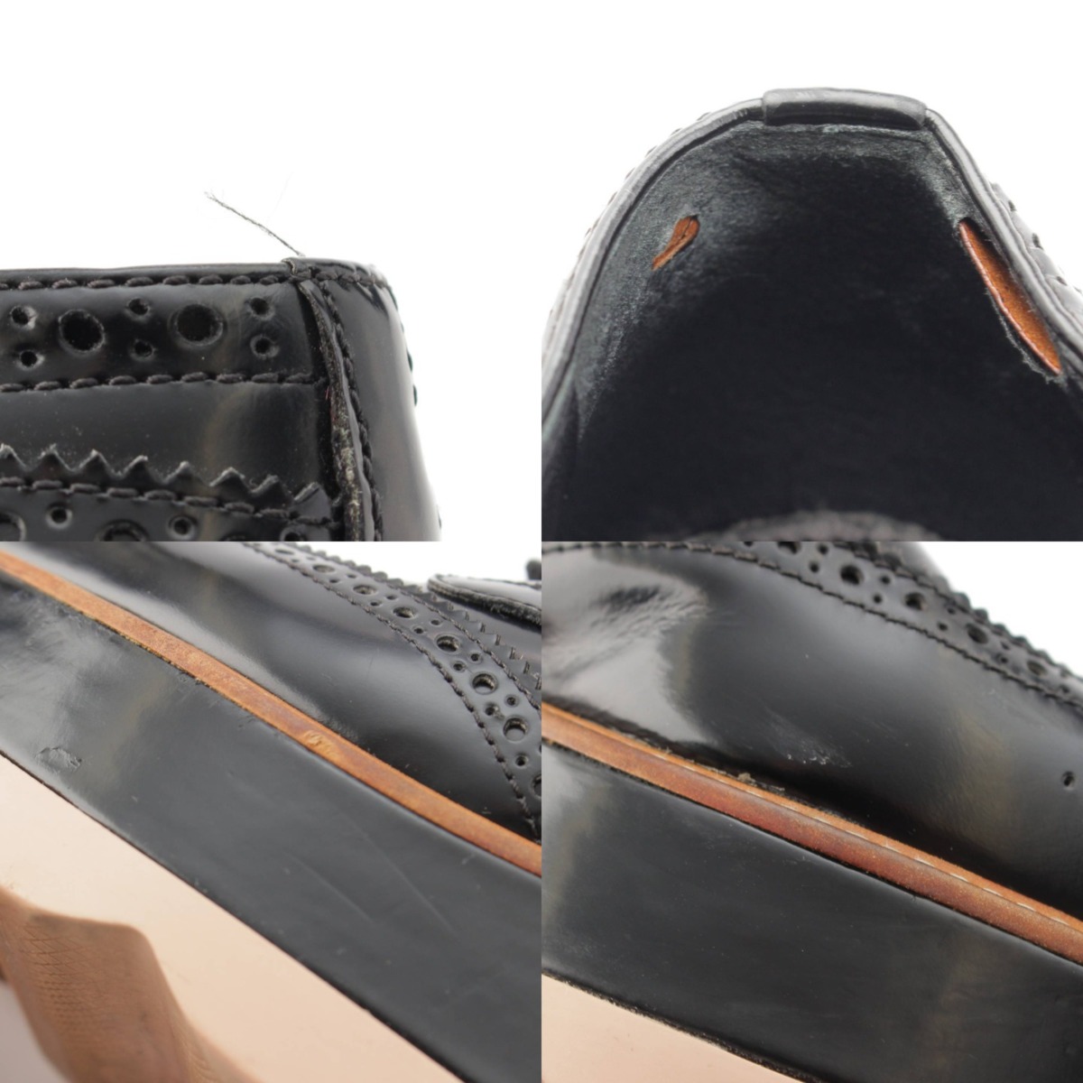 楽天市場】【プラダ】Prada 厚底 ウィングチップ レザー レースアップ