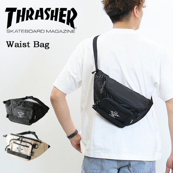 楽天市場】THRASHER スラッシャー ウエストバッグ THR-265 マーク
