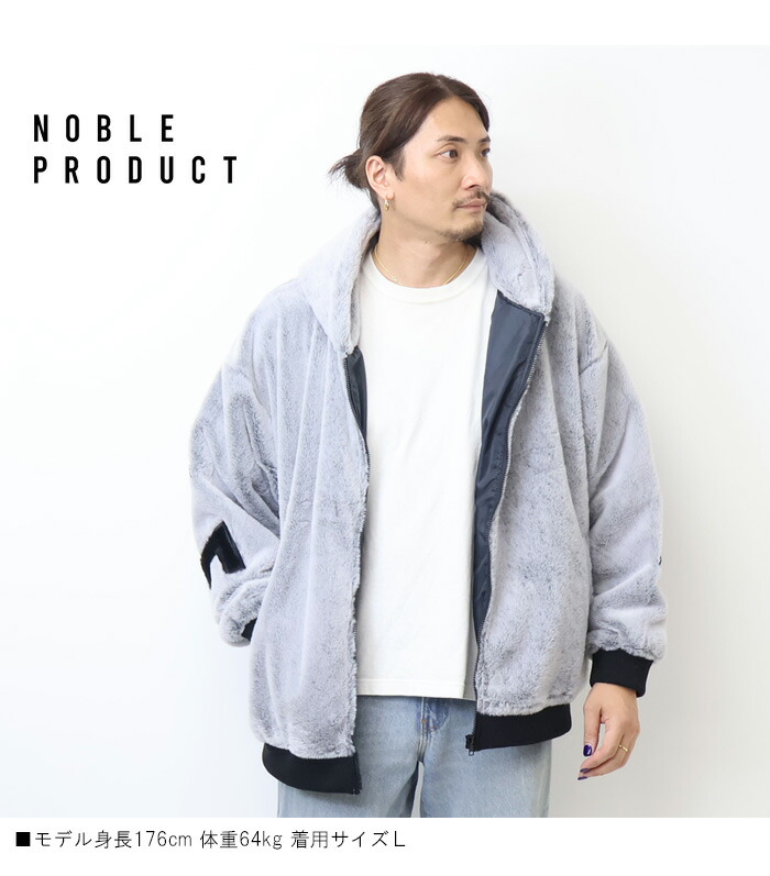 楽天市場】NOBLE PRODUCT バックビッグロゴ ファージャケット ビッグ