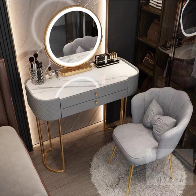 楽天市場】A004447アンティーク調 ドレッサー 化粧台セット鏡台