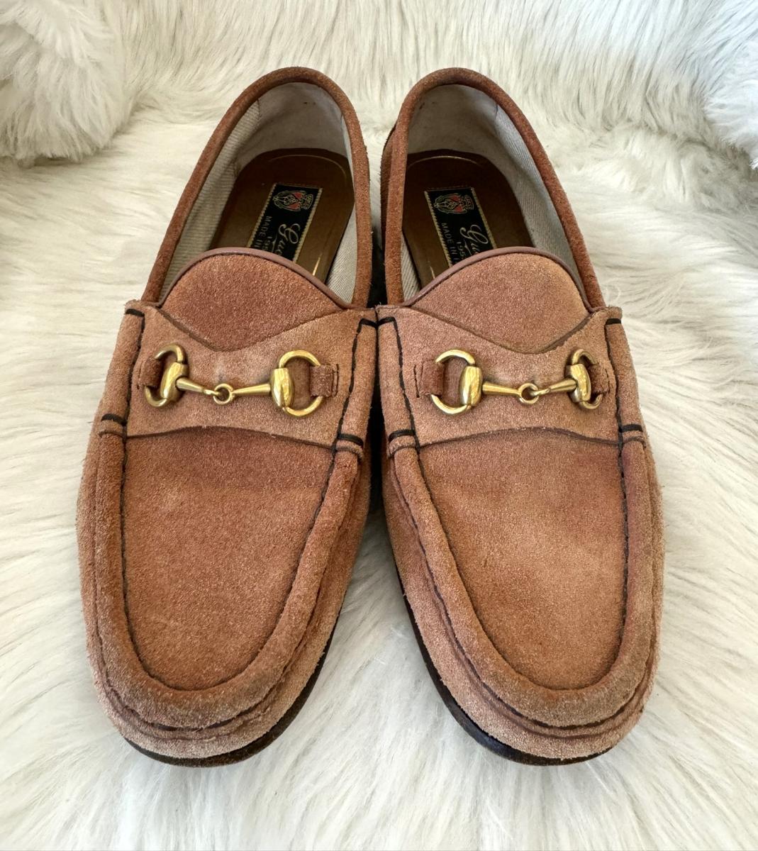 楽天市場】【中古】 GUCCI （グッチ） ﾛｰﾌｧｰ ホースビット スウェード