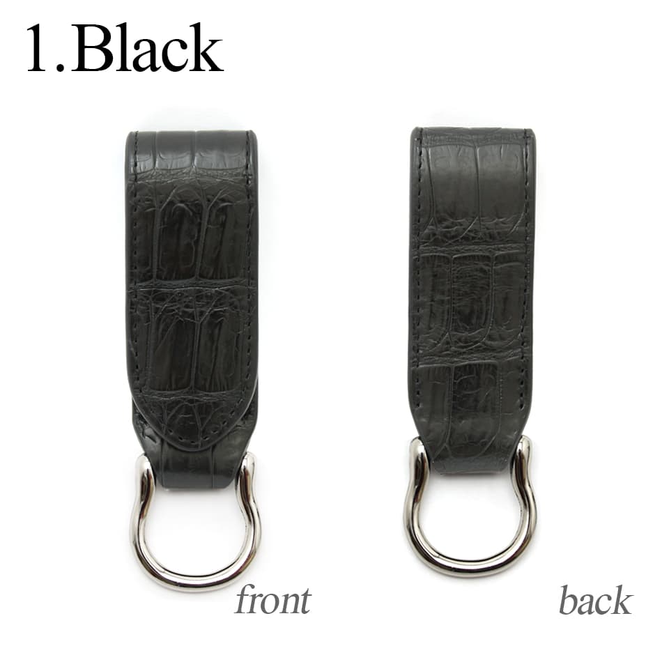 楽天市場】キーホルダー ベルトループ クロコダイル革 / レザー