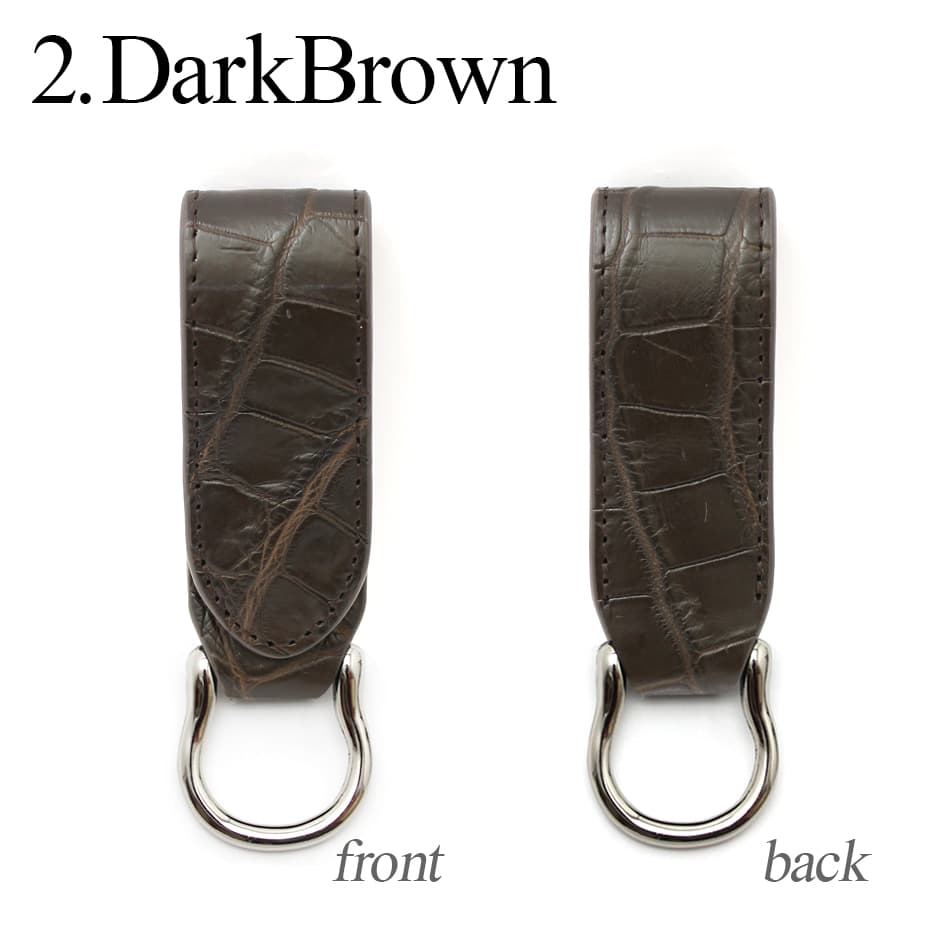 楽天市場】キーホルダー ベルトループ クロコダイル革 / レザー