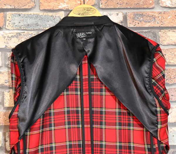 楽天市場】666 トリプルシックス ストレッチ2ボタンジャケット レッド