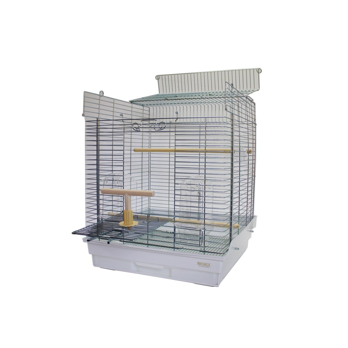 桜ママ】HOEI465鳥かご底引き出し水漏れ防止枠シャッター無し付き2個 桜