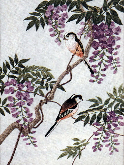 楽天市場】東京文化刺繍キット No112 藤とエナガ（3号） : ビワミンと