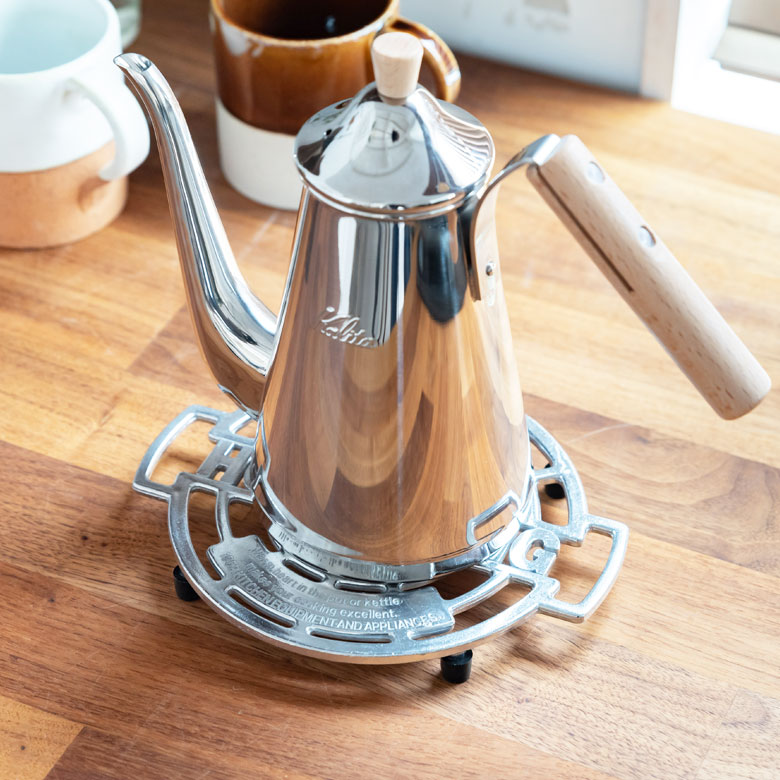 楽天市場】鍋しき トリベット アルミ 鍋敷 シルバー サークル 丸 直径