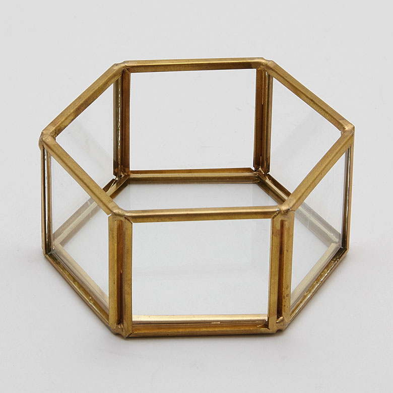 楽天市場】ガラスと真鍮 アクセサリーケース 小物入れ Brass ブラス