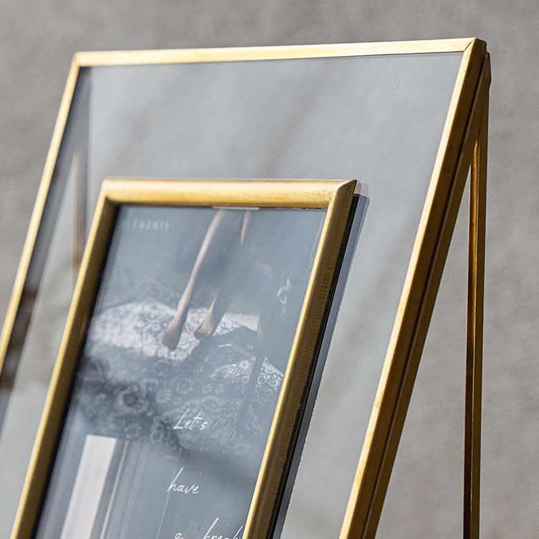 楽天市場】【SALE期間限定10%OFF】 ガラスと真鍮 フォトフレーム Brass