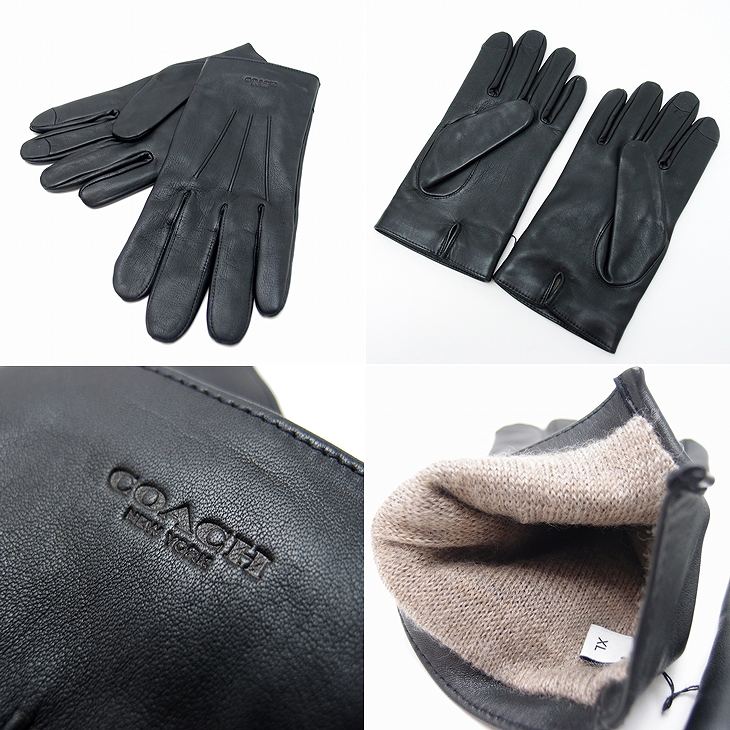 楽天市場】コーチ COACH メンズ グローブ 手袋 レザー カシミヤ混