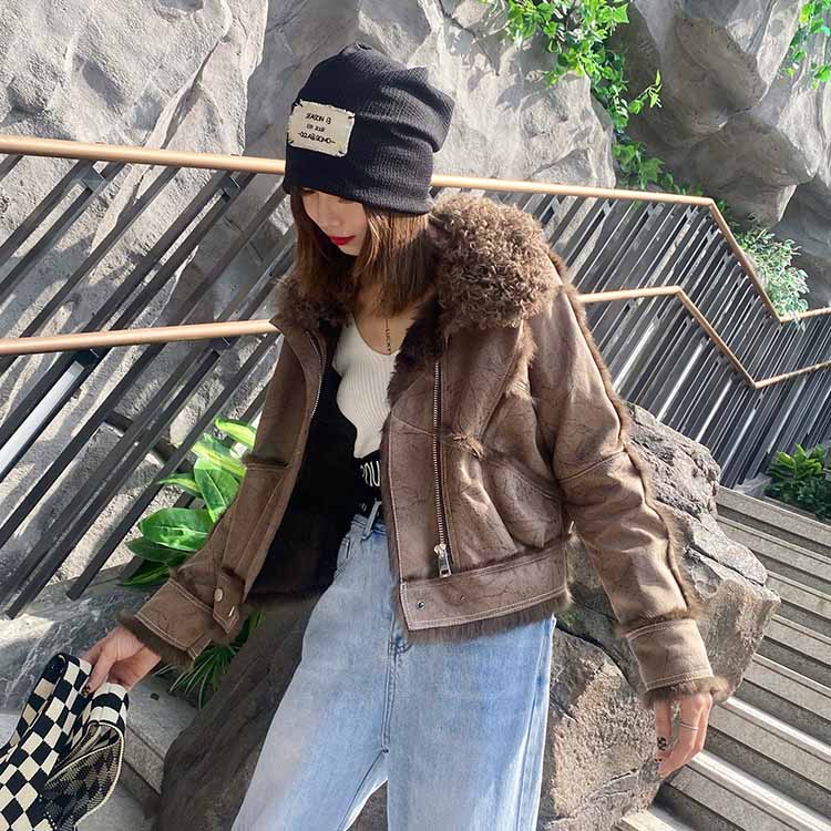 楽天市場】新作 巻きラムファー襟 Wフェイス ラビットファームートン