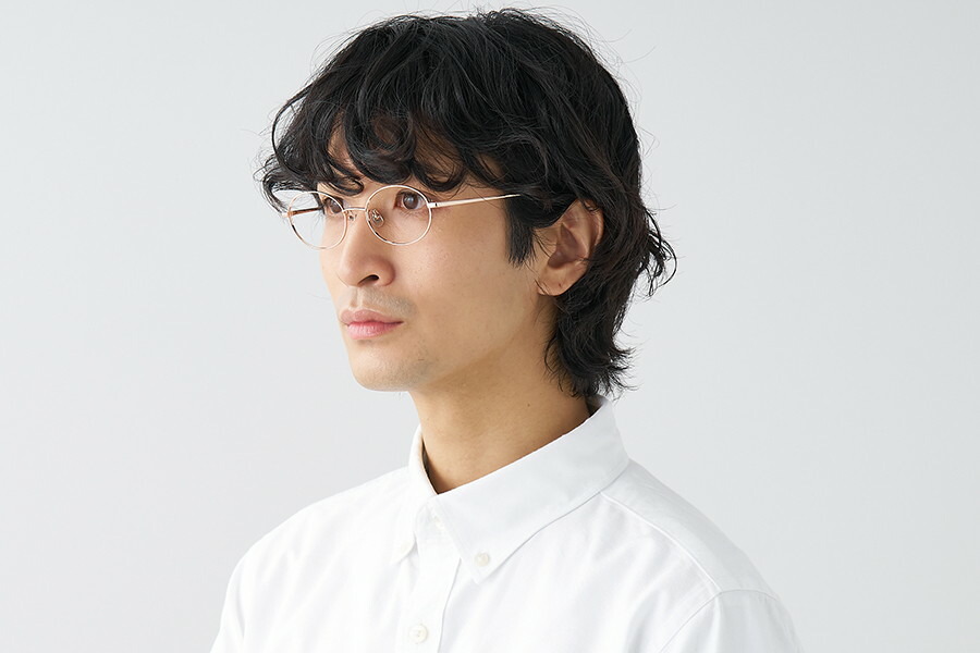 楽天市場】|オーバル型 めがね（ピンク） BASIC METAL 度付きメガネ 度