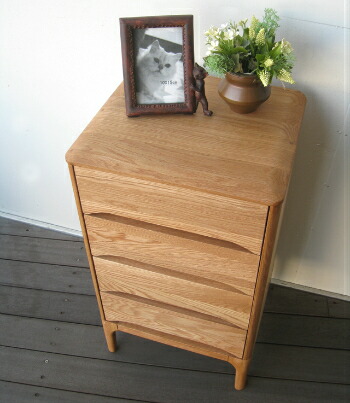 najico ナジコ サイドチェスト 電話台 花台 収納家具 引き出し オーク材