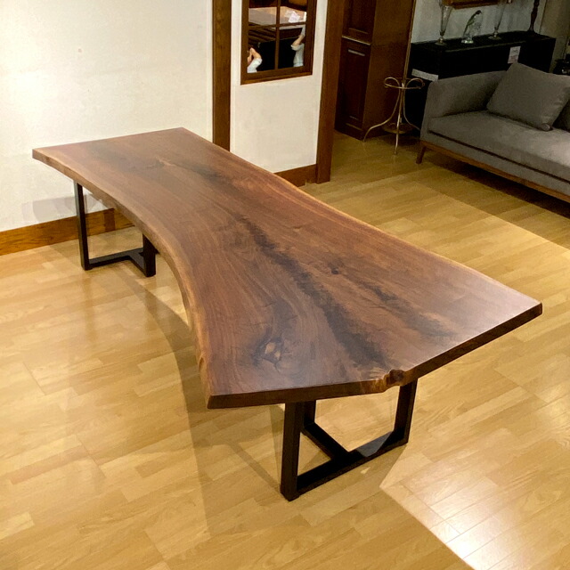 楽天市場】一枚板 テーブル ウォールナット 無垢 一枚板テーブル