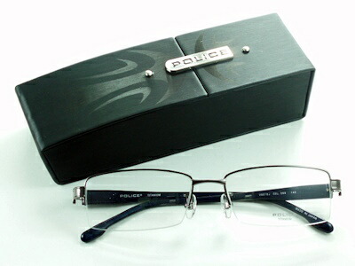 ポリス メガネ POLICE V8818J-568 ガンメタル ブルー