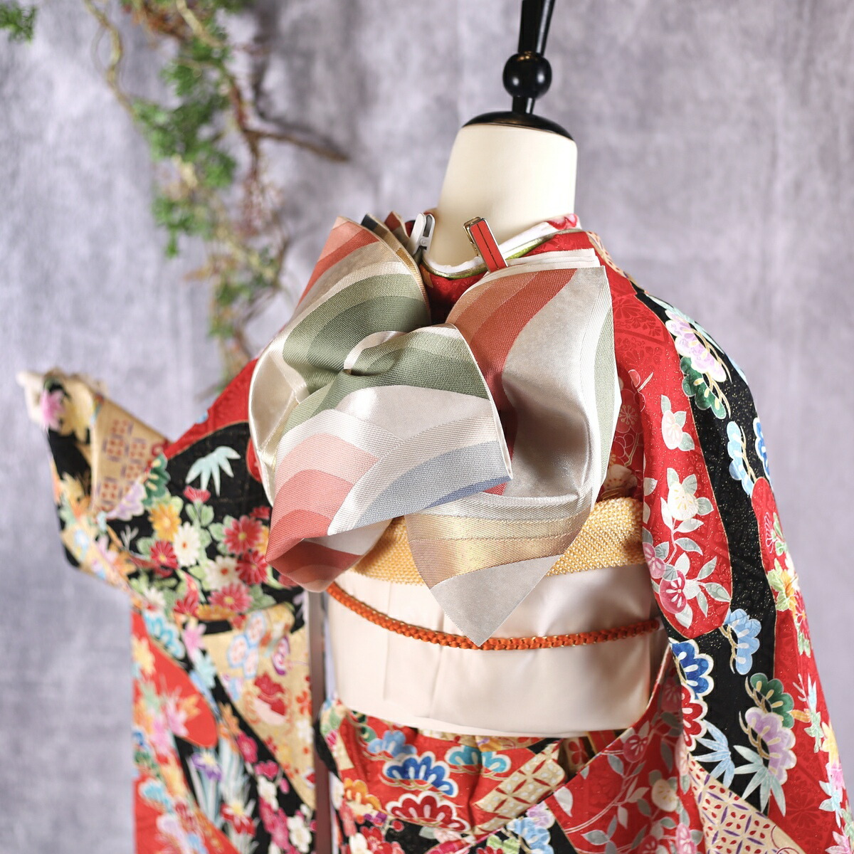 楽天市場】【中古】振袖 7点フルセット Lサイズ 振袖セット 振袖フル