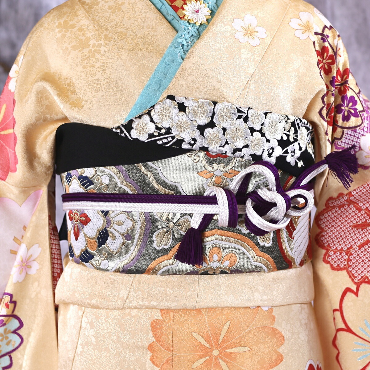 楽天市場】【中古】振袖 7点フルセット Mサイズ 振袖セット 振袖フル