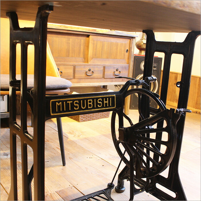 楽天市場】足踏みミシン台 リメイク テーブル 古材 カフェテーブル