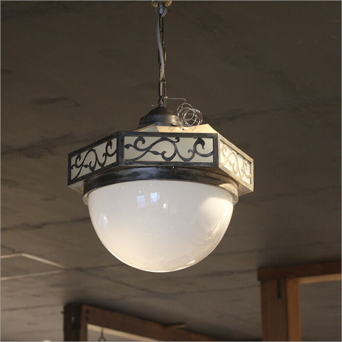 楽天市場】一点物 大正時代のガラス製ペンダントライト アンティーク