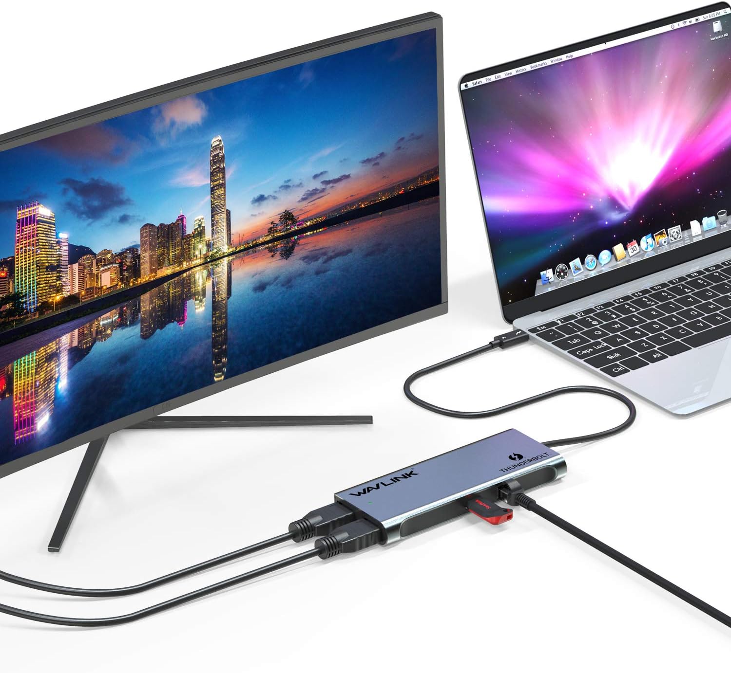 楽天市場】WAVLINK 5-in-1 Thunderbolt 3 ドッキングステーション USB