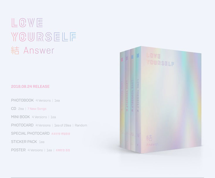 楽天市場】BTS 防弾少年団 LOVE YOURSELF 結 'Answer' リパッケージ