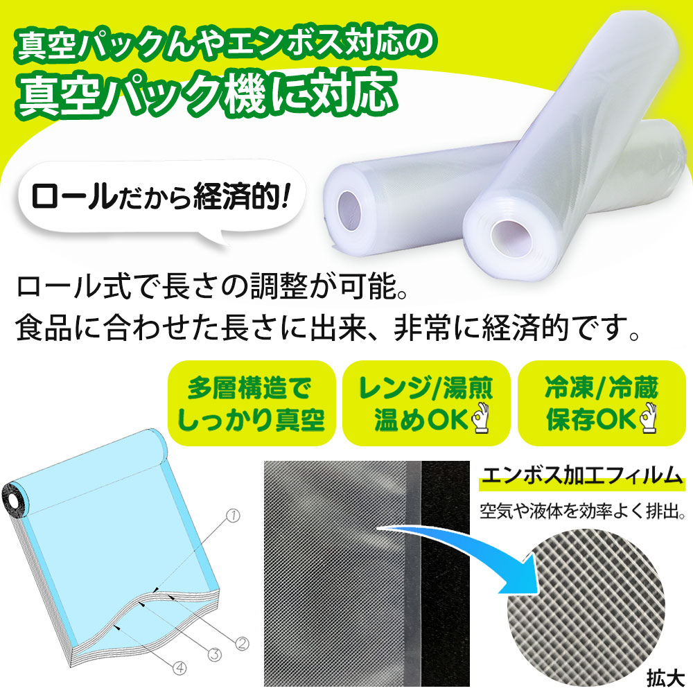 楽天市場】値下げ☆2/24/8:59迄！ 真空パック ロール【20cm×6m】10本