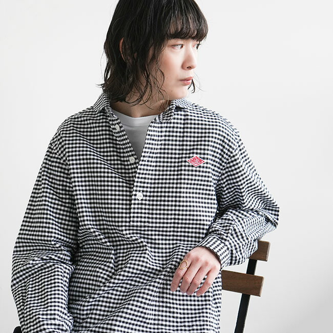 楽天市場】◇[JD-3564TRD] DANTON(ダントン) 丸襟プルオーバーシャツ