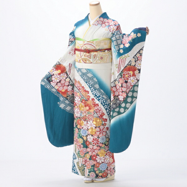 楽天市場】【中古】【購入品】振袖 フルセット Mサイズ 絞り柄 成人式