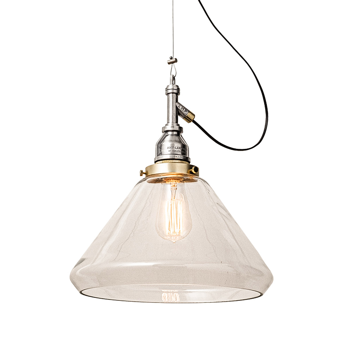 楽天市場】AMP GLASS LAMP LARGE WIRE アンパサンド ガラスランプ