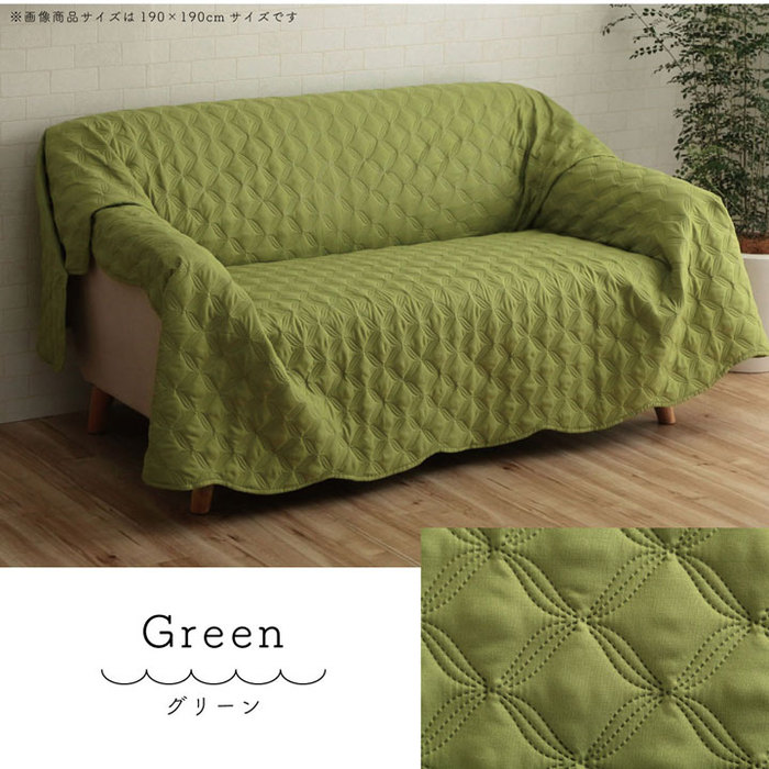 楽天市場】スカラップ マルチカバー 洗える 正方形 190×190cm ソファー
