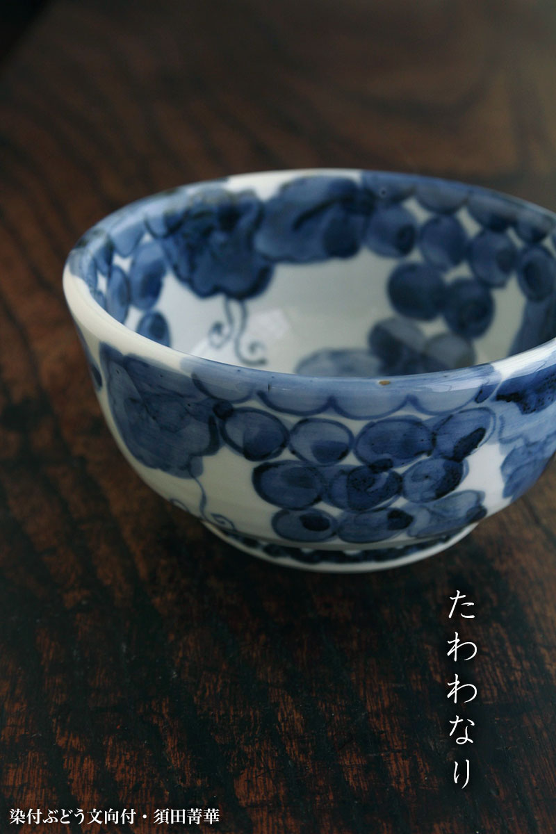 楽天市場】九谷焼：染付ぶどう文向付・須田菁華《小鉢・13.0cm》 : 和