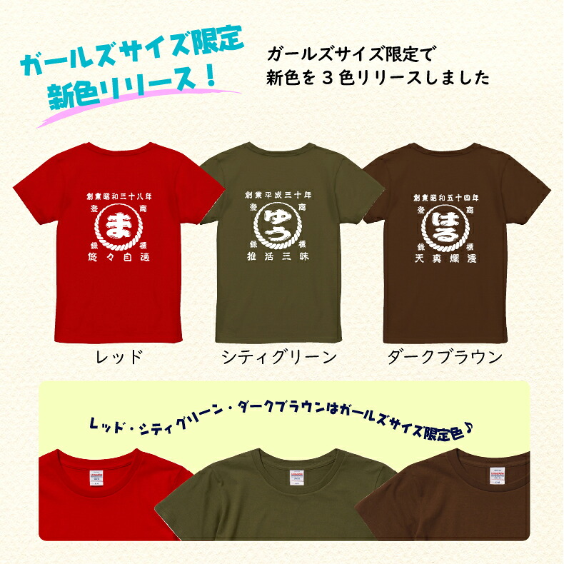 楽天市場】名入れ Tシャツ 帆前掛け風デザイン うちの屋号 オリジナル