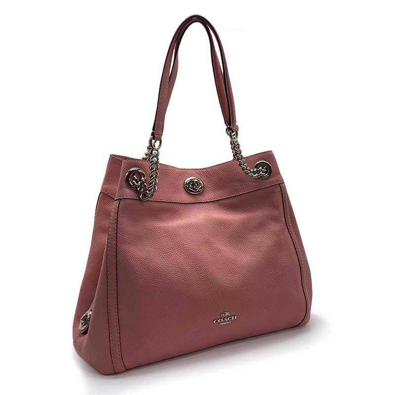 もんち 様COACHコーチハンプトンズレザーハンドバッグターンロック