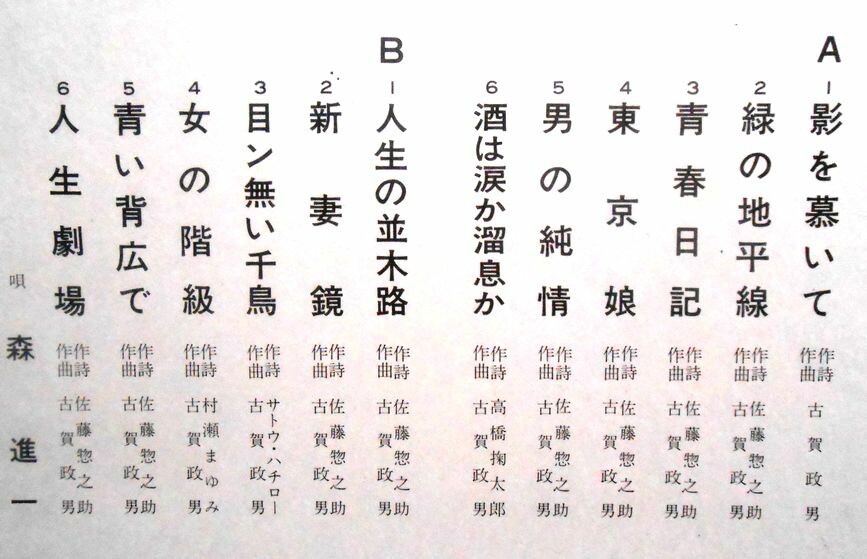 楽天市場】【送料無料】【中古LPレコード】森 進一 影を慕いて 全12曲