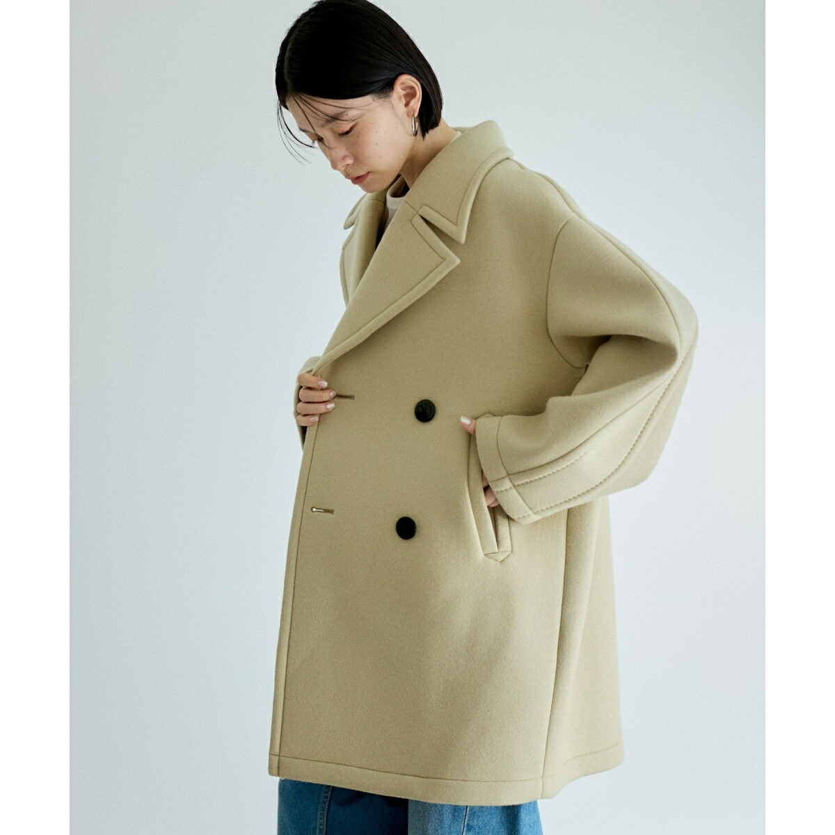 楽天市場】ウールジャージボンディングPコート／アダムエロペ（ADAM ET