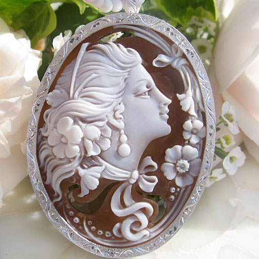 楽天市場】Ciro Gaglione作シェルカメオ 天然ダイヤモンド 0.04ct