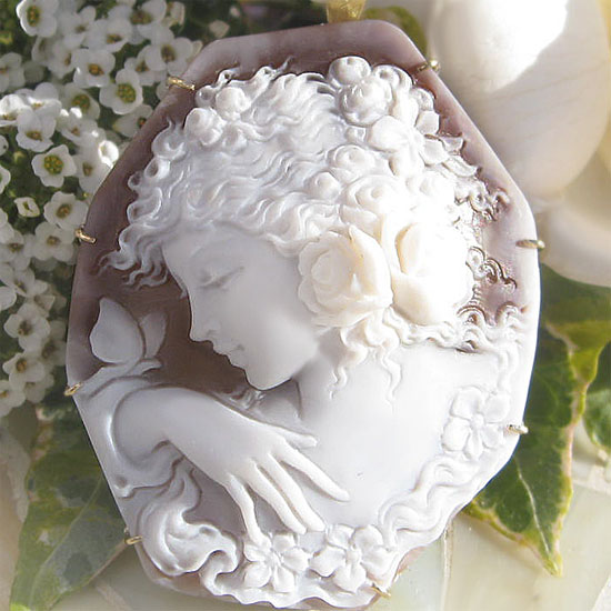 楽天市場】Ciro Accanito作シェルカメオK18 SILVERペンダントブローチ