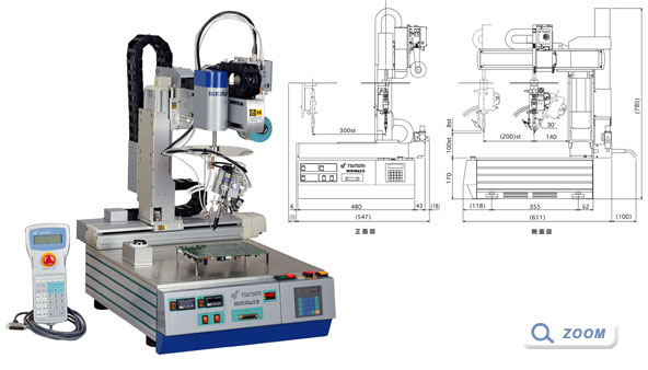 自動はんだ付けロボット（多目的直交4軸ツールMINIMAXⅡ TX-821