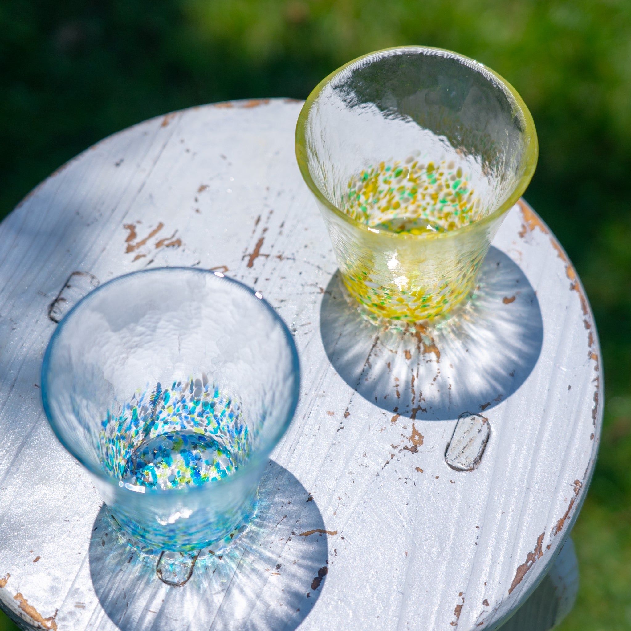 津軽びいどろ グラス ペアセット にほんの色 風景 夏の花 | プレゼント