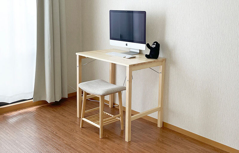 無印良品「折りたたみ式テーブル」使用レビュー【ミニマリストの作業机】