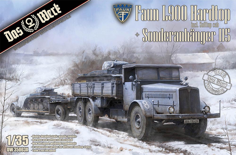 1/35 FAUN L900 トラック (ソフトトップ＆ハードトップ付) w/SdAh115