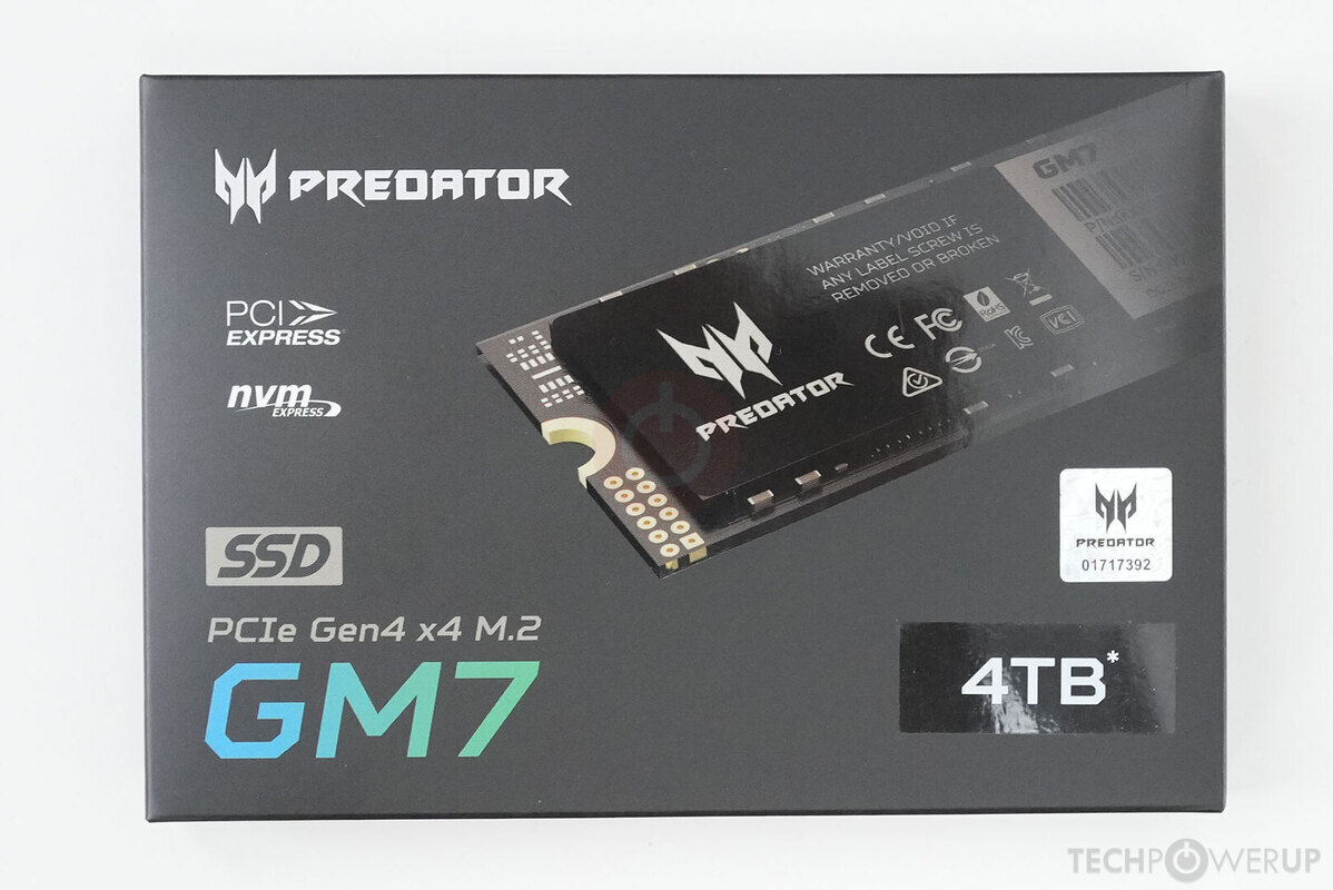 Acer Predator GM7 4 TB Specs | TechPowerUp SSD Database