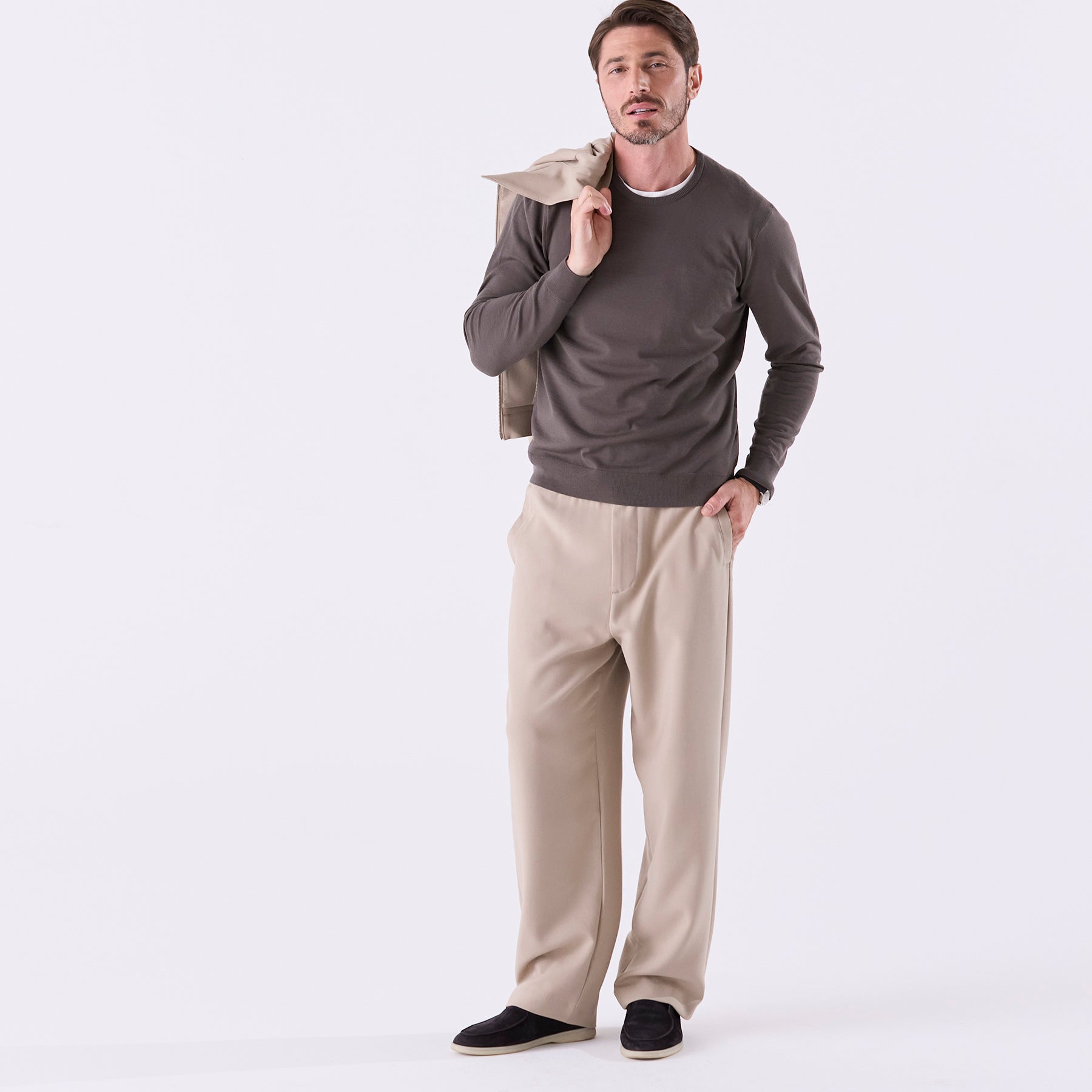 30/70 trenta settanta | f-quattro：クルーネックプルオーバー