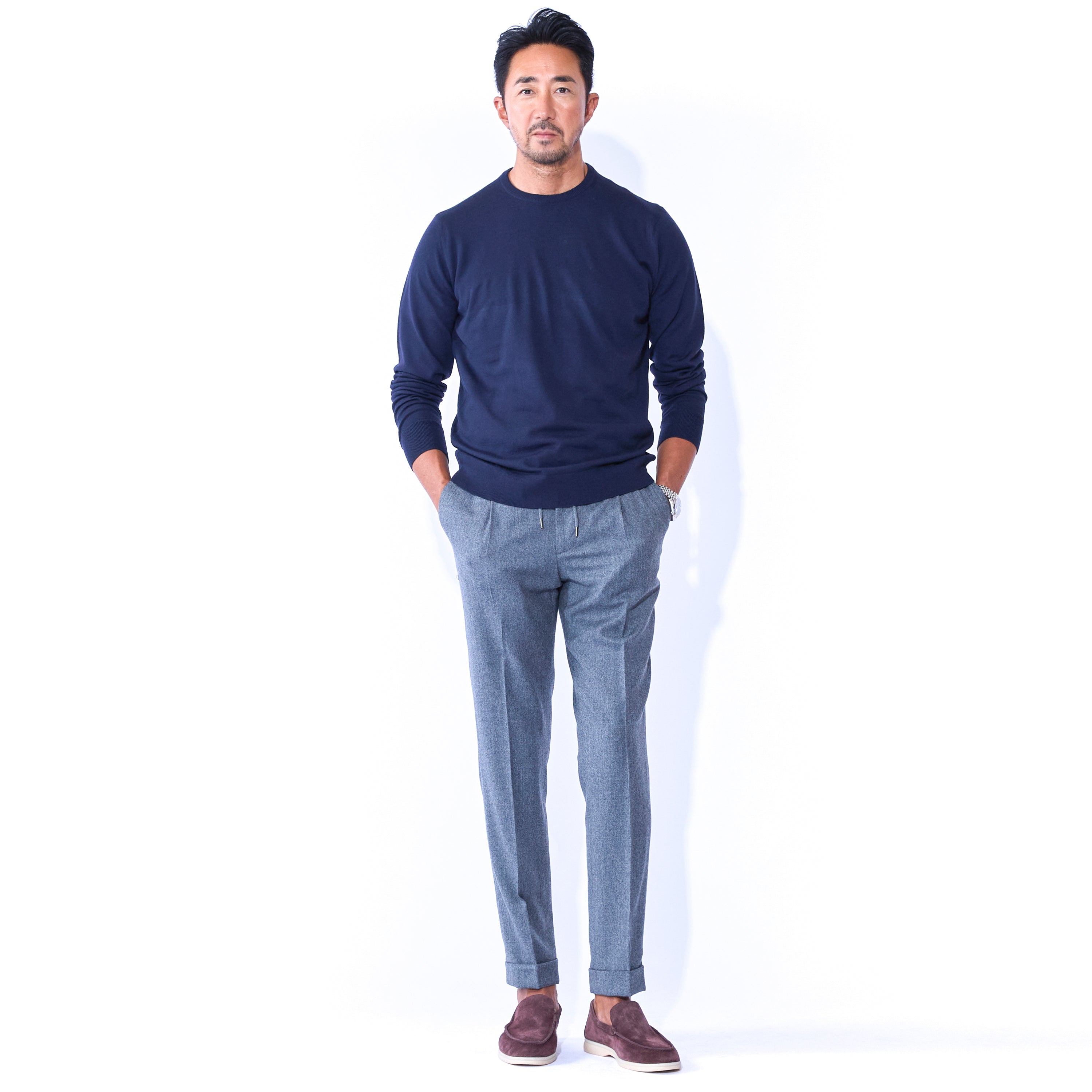 30/70 trenta settanta | f-quattro：クルーネックプルオーバー