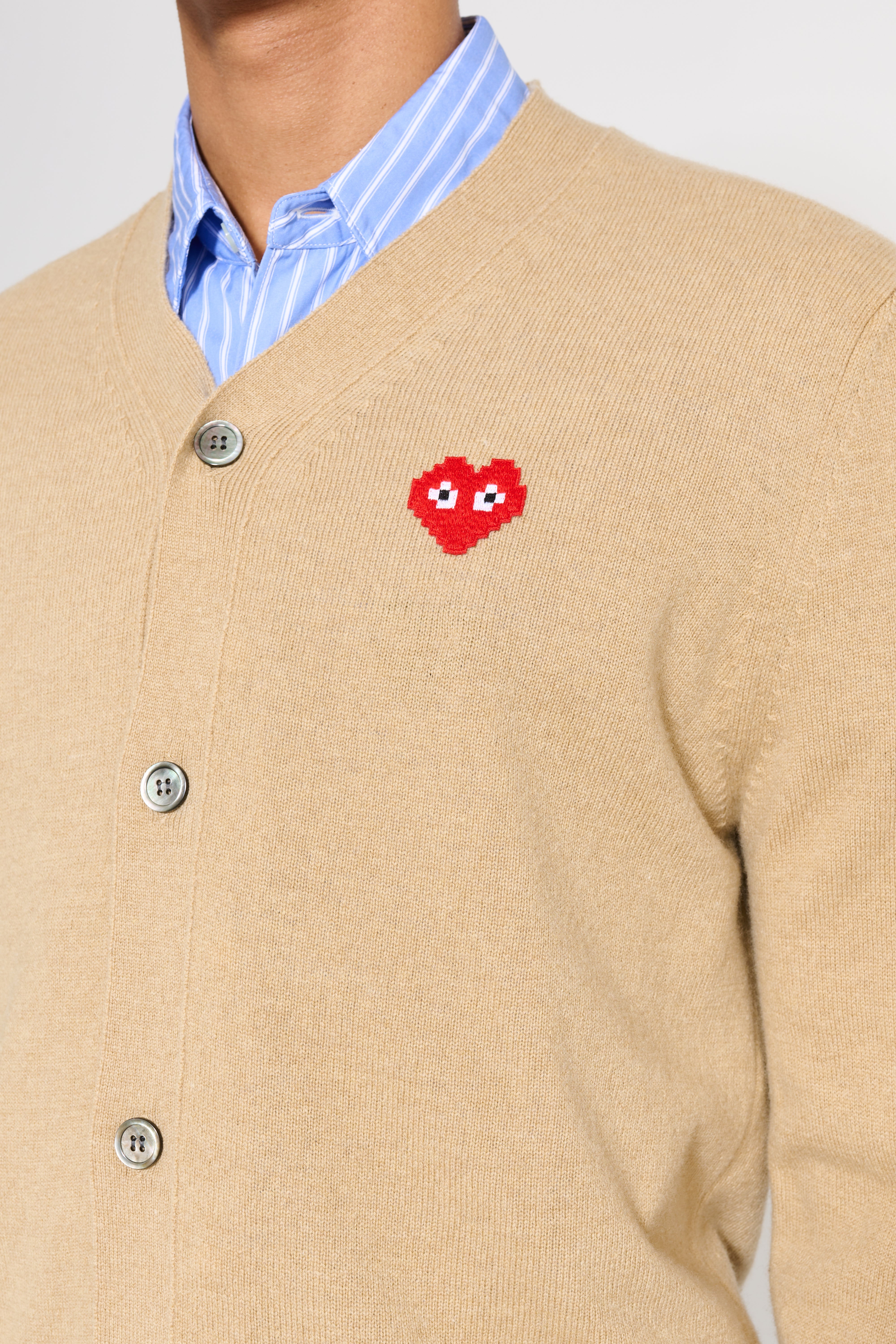 Comme des Garçons Play x Invader Cardigan Light Camel – Très Bien
