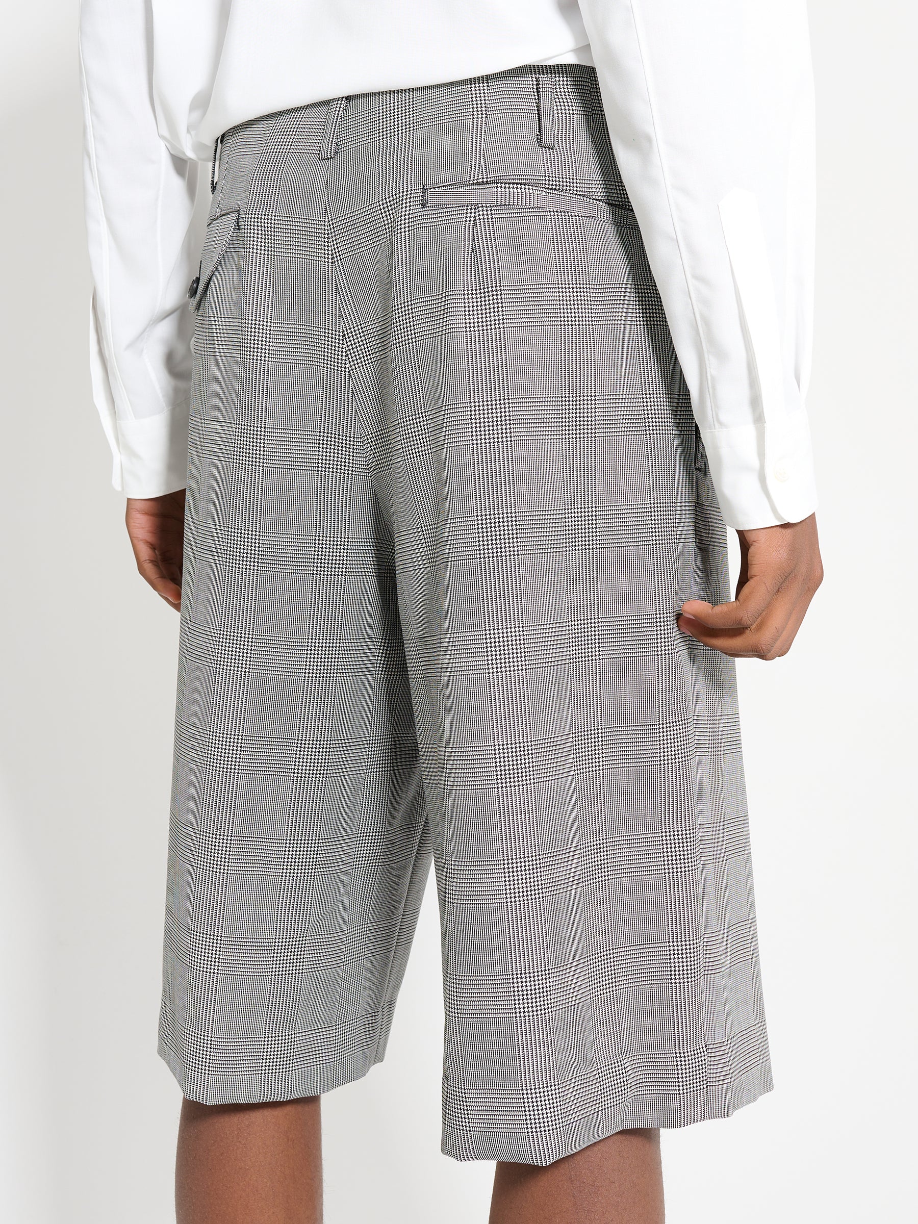 Comme des Garçons Homme Plus Wool Glen Check Shorts Black